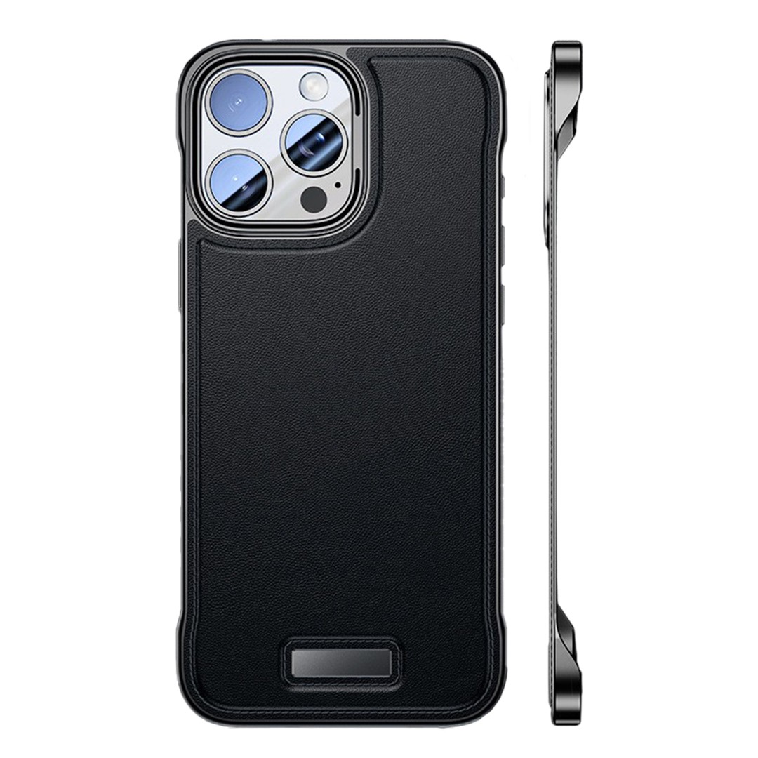 Husa pentru iPhone 16, husa de protectie pentru telefon, Flippy, Design Modern fara margini,din Piele PU, Subtire, Negru