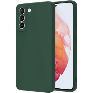 Husa Protectie, Flippy, compatibila cu Samsung S21 5G, Liquid Silicone, Verde