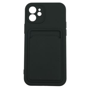 Husa protectie Flippy cu suport card compatibila cu Apple iPhone 11 Pro Max Negru