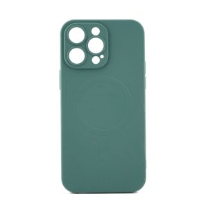 Husa Protectie, Flippy, Husa de Protectie Compatibila cu iPhone 14 Pro Max, Liquid MagSafe, Ring-Shaped, Magnetica, Verde