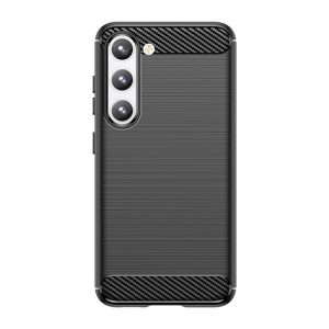 Husa Protectie, Flippy, Husa de Protectie pentru Samsung Galaxy S24+, din TPU cu Element de Carbon, Negru