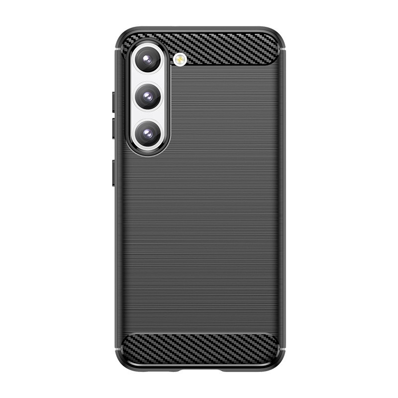 Husa Protectie, Flippy, Husa de Protectie pentru Samsung Galaxy S24+, din TPU cu Element de Carbon, Negru