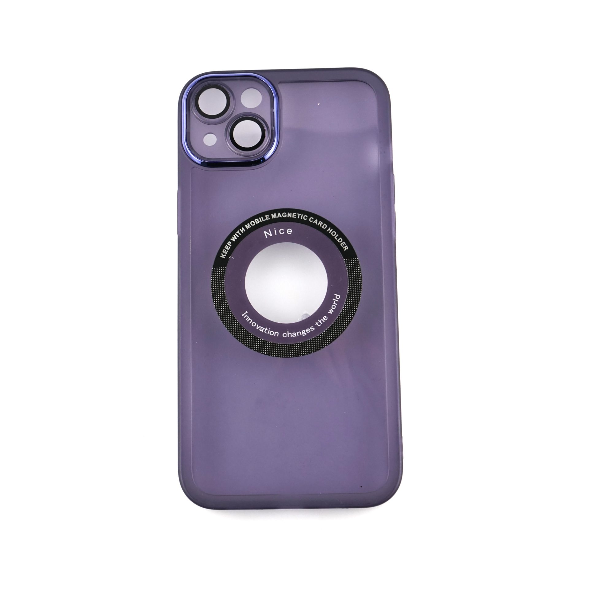 Husa protectie MagSafe TPU, Flippy, pentru iPhone 14 Plus, cu decupaj logo, Folie Sticla Camera, Mov