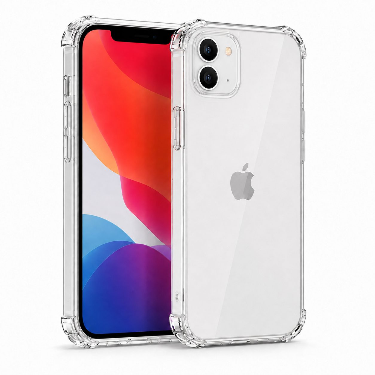 Husa protectie pentru Apple iPhone 12, Flippy, TPU, Antisoc, Protectie colturi, Rezistenta la impact, 1.5 mm, Transparenta