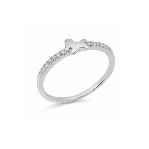 Inel din Argint 925, Flippy, Model Catel, cu Zirconii, Marimea 52, Argintiu