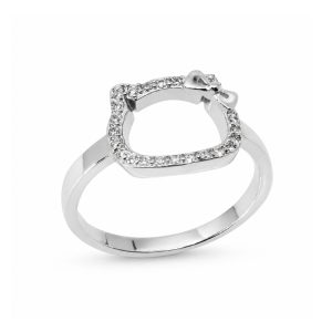 Inel din Argint 925, Jolie Silver, Model Pisicuta, Design Jucaus, Marimea 52, Argintiu