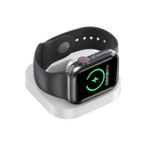 Incarcator Wireless pentru Smart iWatch, Flippy, Compatibil cu Apple iWatch 1/9, Magnetic Charger, Interfata TYPE-C, 3W, 7.5 x 7.5 x 1.2 cm, Pliabil, Alb