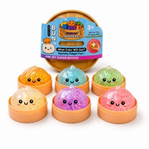 Jucarie Antistres Squishy Tip Dumpling, Flippy, Senzoriala, Moale si Compresibila, cu Efect Glitter, Design Kawaii, pentru Copii si Adulti, 5 cm, Diverse Culori, Culoare Aleatorie