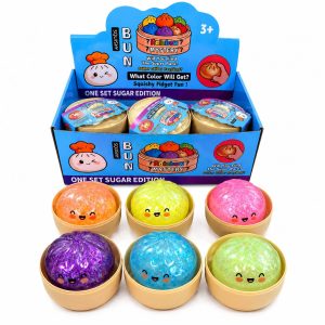 Jucarie Senzoriala Antistres, Flippy, Model Dumpling Squishy Misterios, Textura Moale si Compresibila, 8.5 cm, Culoare Aleatorie