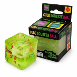 Jucarie Squishy tip Needoh in Forma de Cub, Flippy, Model Fructe de Vara, Antistres Senzoriala Comprimabila cu Revenire, 5 cm, Verde