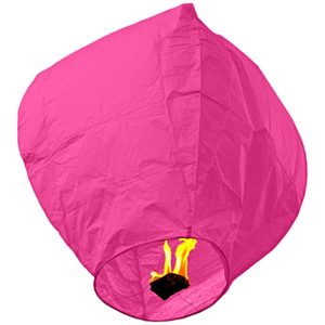 Lampion Zburator, Flippy, Hartie Biodegradabila, 30 x 30 cm, Roz