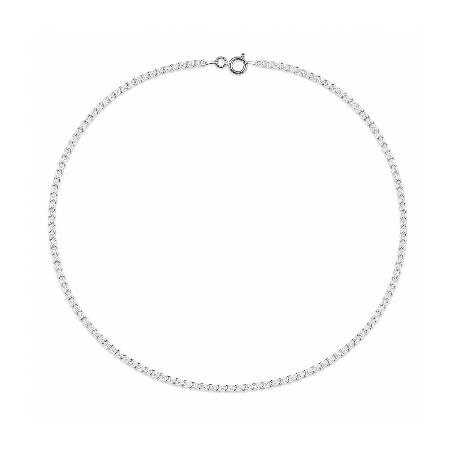Lantisor din Argint 925, model plat rotund (ccc) 54 cm, 2.4 g