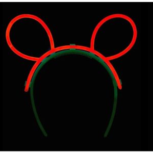 Cordeluta Decorativa, Flippy, din Plastic, Fluorescenta, Accesoriu Petrecere, Rosu