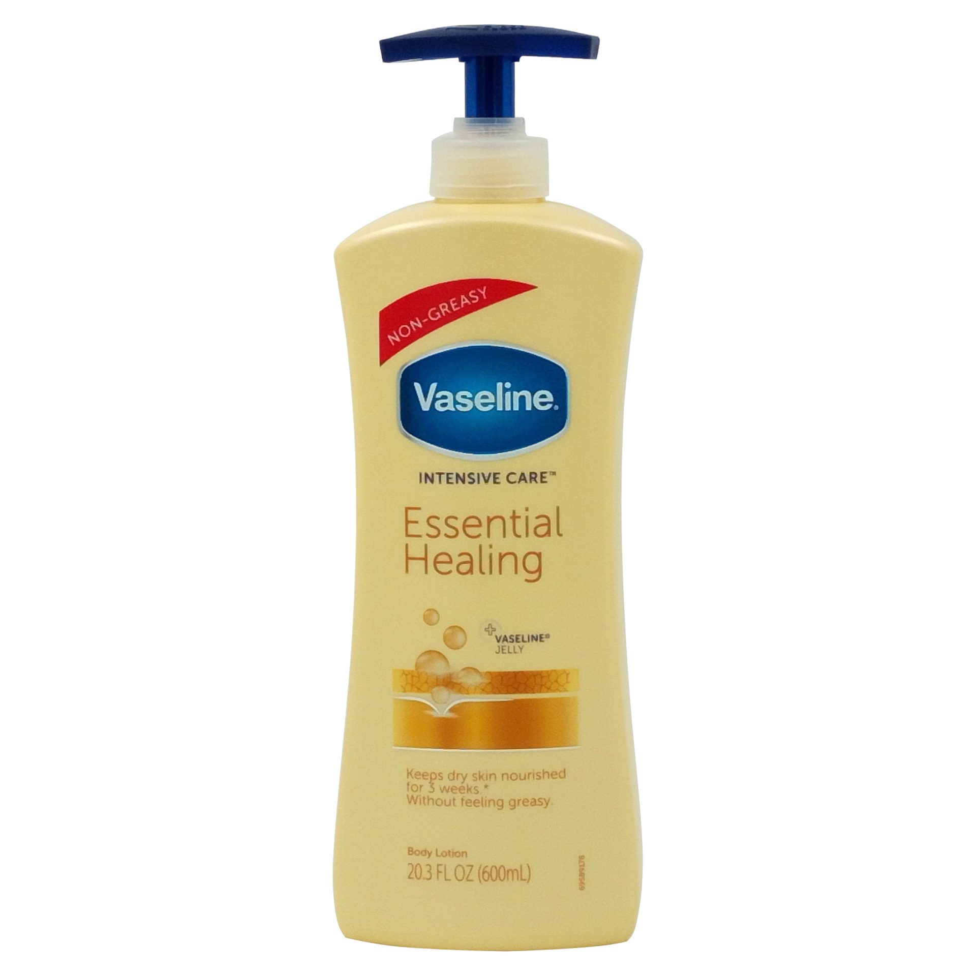 Lotiune de Corp, Vaseline, cu Pompa 600 ml Essential Healing