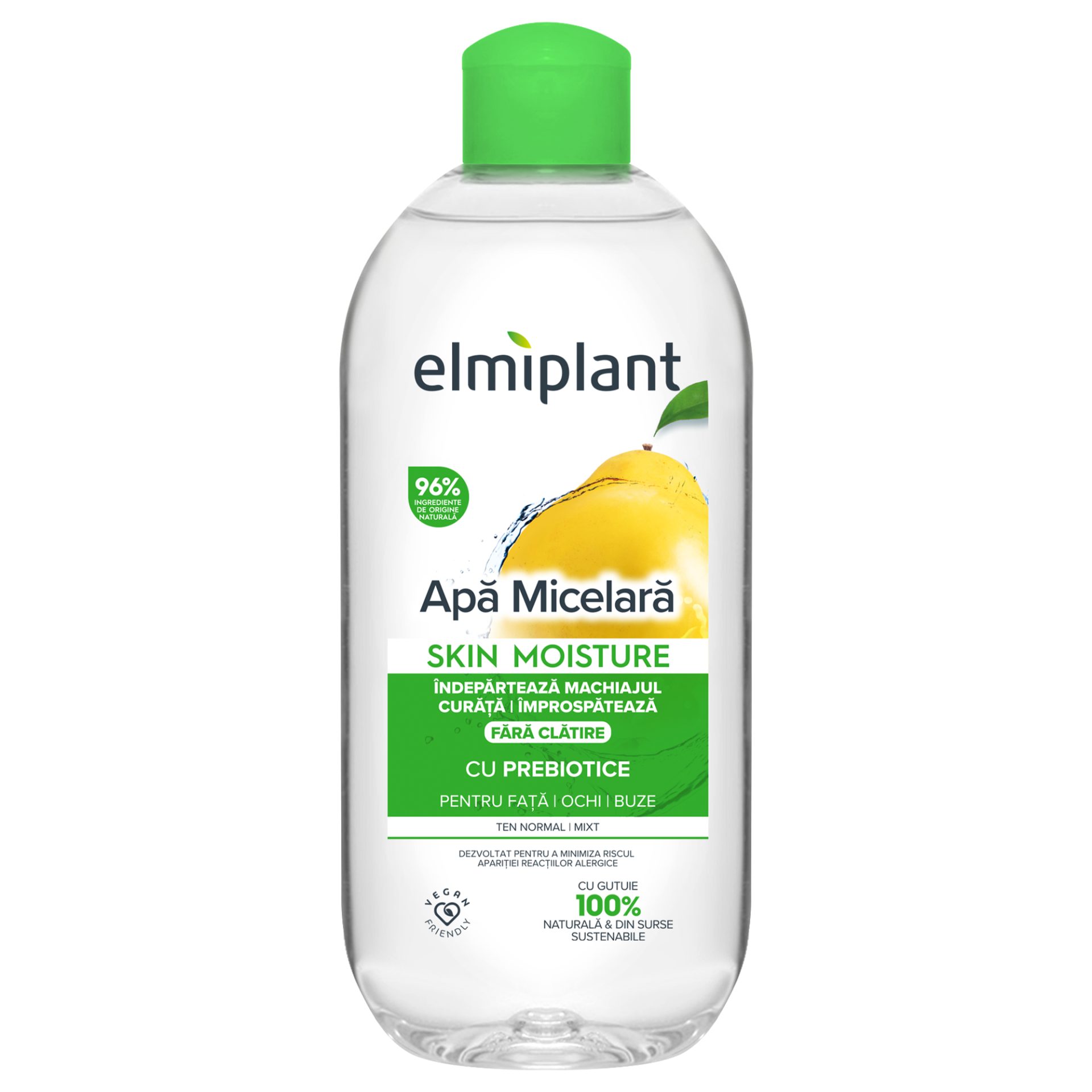 Apa Micelara, Elmiplant, Detox Pentru Ten Normal si Gras, 400 ml