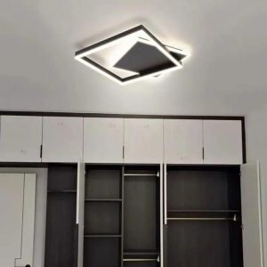 Lustra LED cu telecomanda SCIOSO 104W, lumina Rece/Calda/Neutra, Dimabila, Negru