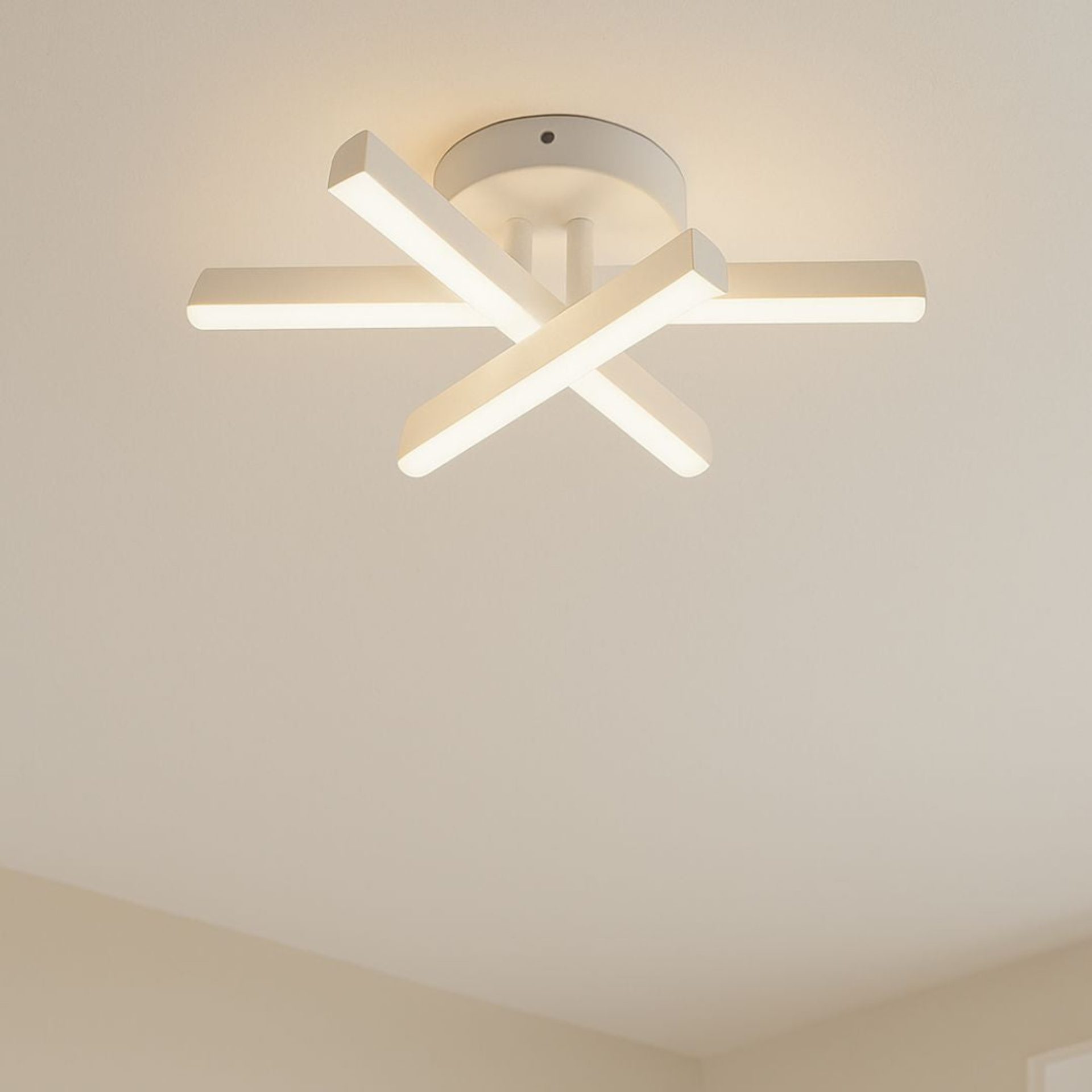 Lustra LED Diego, 26W, Alb, Metal, Lumina Rece/Calda/Neutra
