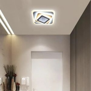Lustra LED NEXA 3D 46W, Patrata, lumina Rece/Calda/Neutra , Alb