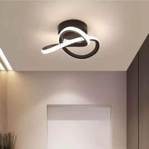 Lustra LED VERTEX Flow 24W, Diametru 25cm, lumina Rece/Calda/Neutra, Negru