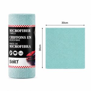 Set 30 Lavete din Microfibra, Flippy, pentru Curatare Auto si Suprafete, Absorbante si Reutilizabile, 30 x 30 cm, Turcoaz