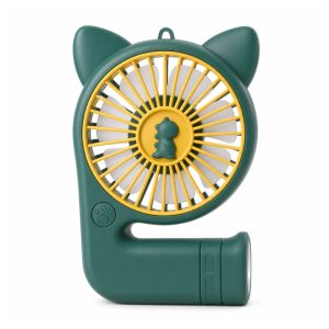 Mini Ventilator Portabil, Flippy, Model Compact si Portabil, Alimentare USB 5V, Flux de Aer Racoritor, Utilizare Usoara si Confort in Zilele Calduroase, Verde Inchis