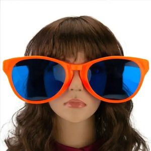 Ochelari Deghizare, Flippy, Marime Exagerata, din Plastic, 26 x 9 cm, Portocaliu
