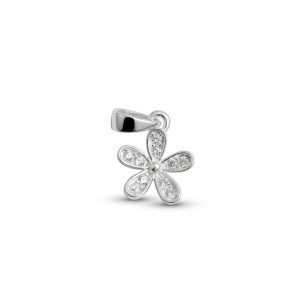 Pandativ din Argint 925, Jolie Silver, pentru Dama, Model Floare cu Pietre, 0.5 g, Design Fin si Elegant, Argintiu