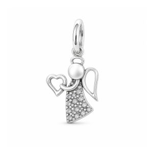 Pandantiv, Jolie Silver, Argint 925, Model Inger cu Inima, 1 g, 20x12 mm