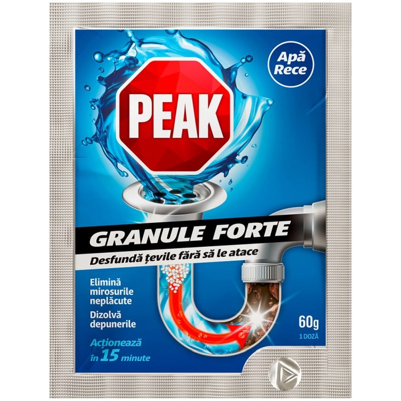 Peak Out Desfundat Chiuveta Granule 60 g Apa Rece