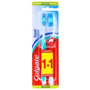 Periuta de Dinti, Colgate, Triple Action Set 2 buc Medium