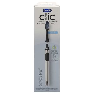 Periuta de Dinti, Oral B, Clic Onyx, Cap Detasabil, Silver