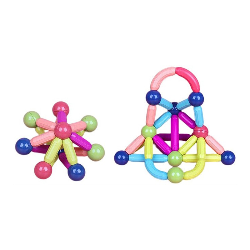 Piese Magnetice pentru Copii, Flippy, Set din 138 de Piese de diferite Culori, Constructor Magnetic cu Posibilitatea de a Construii forme Nelimitate, Multicolor