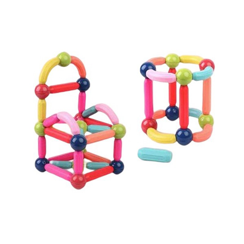 Piese Magnetice pentru Copii, Flippy, Set din 68 de Piese de diferite Culori, Constructor Magnetic cu Posibilitatea de a Construii forme Nelimitate, Multicolor