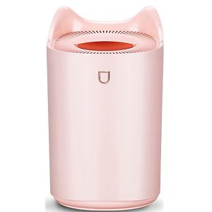 Umidificator cu duza dubla, Flippy, de capacitate mare 3L, roz