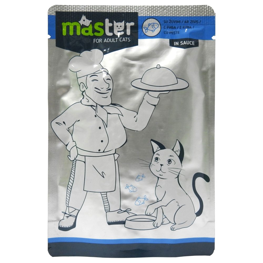Plic, Master, Hrana Pisici 80 g Peste in Sos