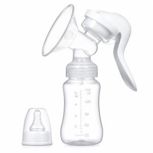 Pompa de San Manuala Multifunctionala, Flippy, Portabila, cu Tetina pentru Biberon, Anti-Scurgere, Anti-Reflux, 18.5x6 cm, 150 mL, Silicon, Recipient