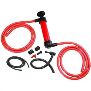 Pompa Manuala pentru Combustibil, Flippy, Pompa pentru Lichide, din Plastic Rezistent, Debit 5L per minut, 23 × 20 × 3 cm, 380 gr, Rosu