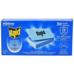 Pastile Anti-tintari pentru Aparat Electric, Raid, 30 de Pastile Solide
