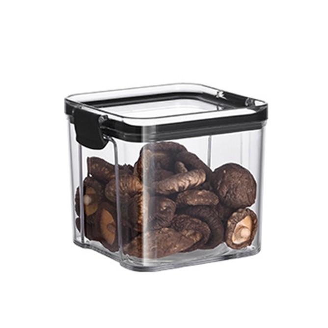 Recipient din Plastic, Flippy, pentru Alimente/Obiecte, Inchidere Ermetica, 10.2 x 9.8 cm, 700 ml, Transparent