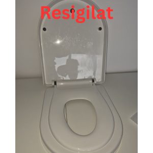 Resigilat: Capac de Toaleta cu Reductie 2 in 1, Flippy, pentru Copii si Adulti, Coborare Lenta si Silentioasa, Instalare Usoara, din PP5 , in Forma de U Patrat, Alb