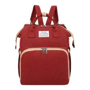 Rucsac Multifunctional pentru Mamici, Flippy, cu Patut Pliabil si Baza de Schimbat, Rezistent la Apa, Capacitate Mare, Usor, Compartimente Multiple