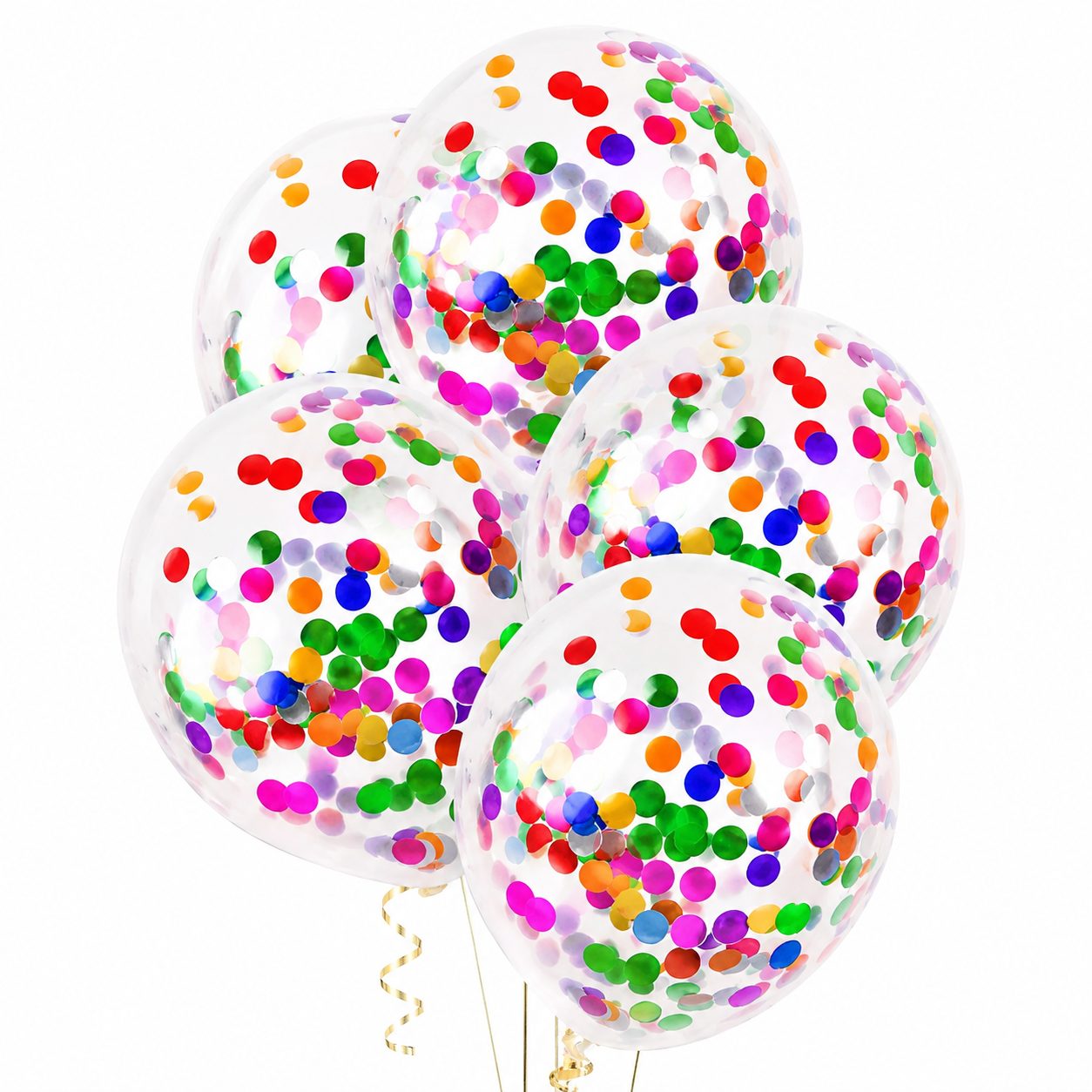 Set 10 Baloane din Latex, Flippy, Model Party Confetti, 30 cm, Multicolore, 2.8 g