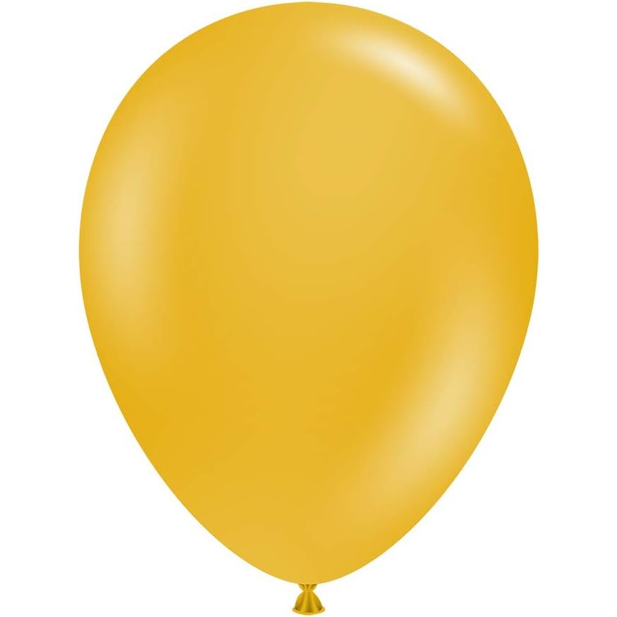 Set 12 Baloane, Flippy, din Latex Standard, 30 cm, Galben Mustar
