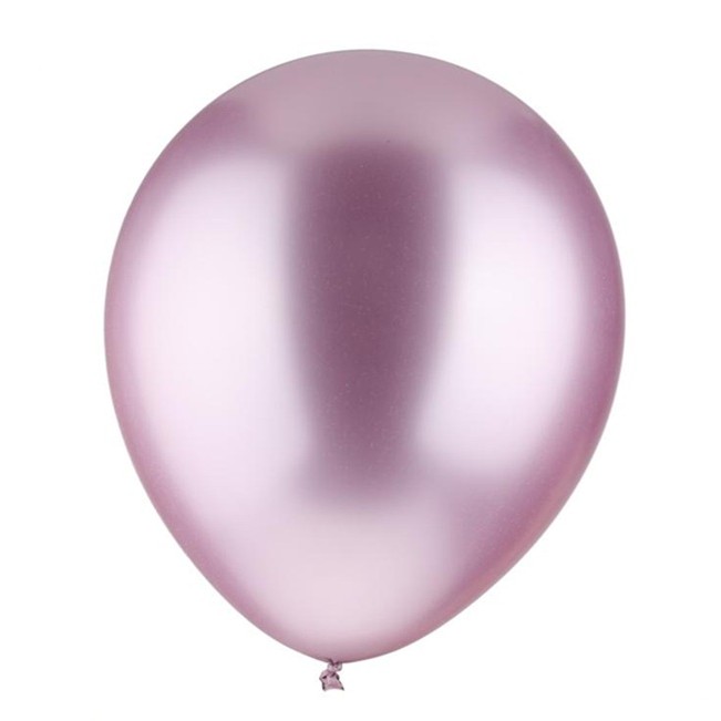 Set 12 Baloane, Flippy, din Latex Chrome, 13 cm, Mov Deschis