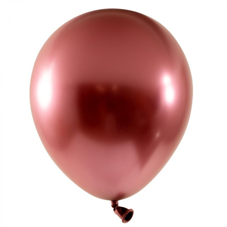 Set 12 Baloane, Flippy, din Latex Chrome, 13 cm, Rosu