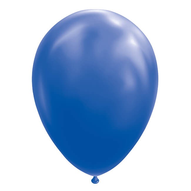 Set 12 Baloane, Flippy, din Latex Standard, 13 cm, Albastru
