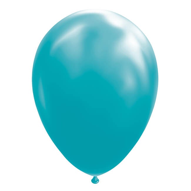 Set 12 Baloane, Flippy, din Latex Standard, 13 cm, Turcoaz