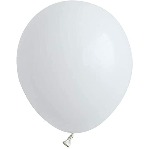 Set 12 Baloane, Flippy, din Latex Standard, 25 cm, Alb