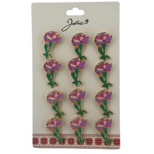 Set 12 Brose Martisor Primavara, Jolie, Model Garoafe Roz