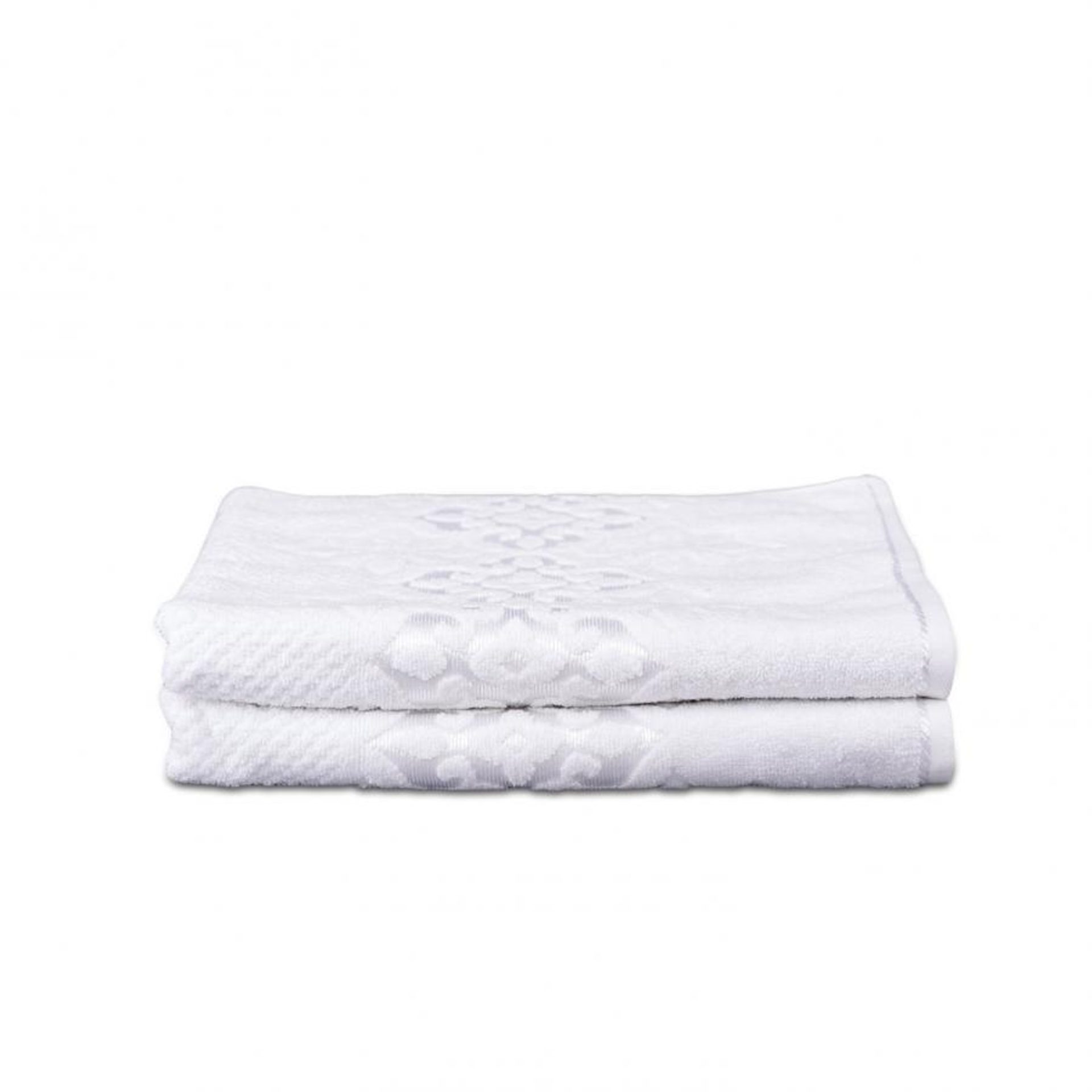 Set 2 Prosoape, 70*140 cm, Bumbac, Alb